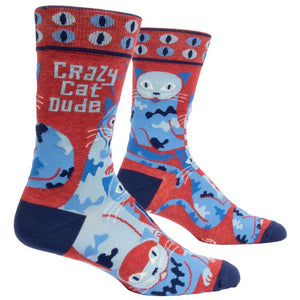 Crazy Cat Dude Socks