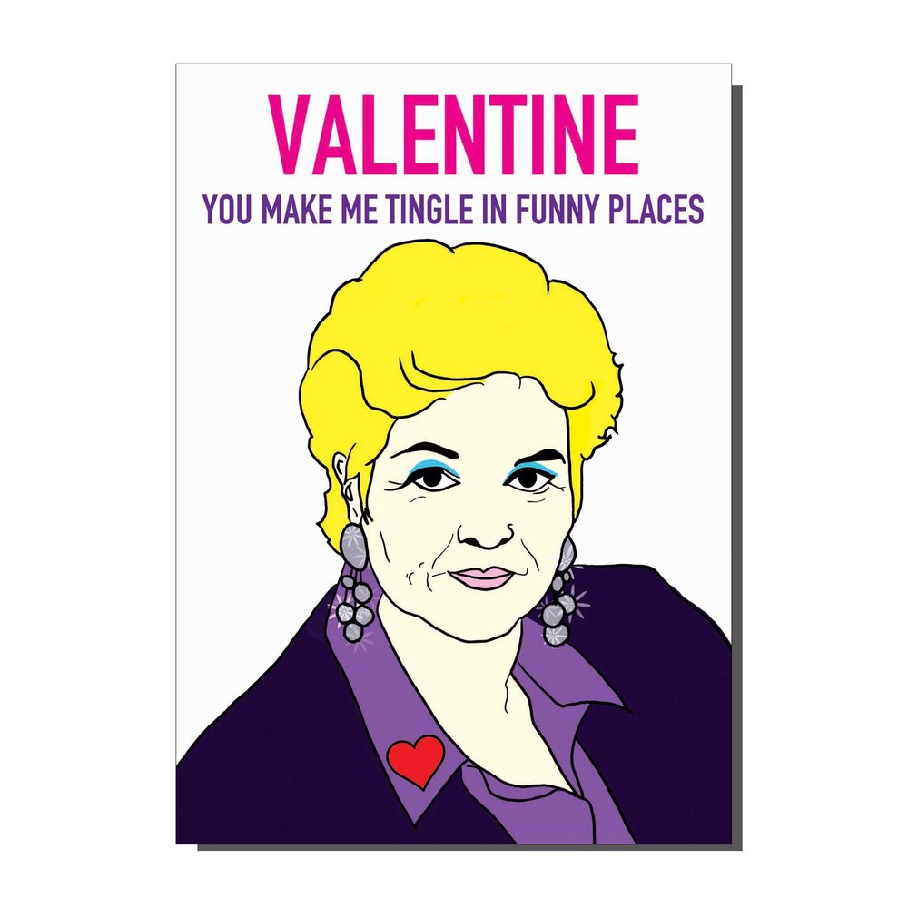 Pat Butcher You Make Me Tingle Valentines Card