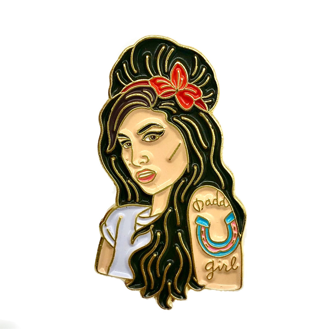 Amy Winehouse Enamel Pin Badge