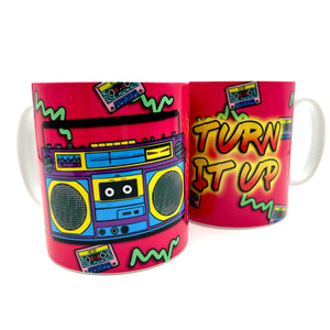 Turn It Up Boombox Ceramic Mug