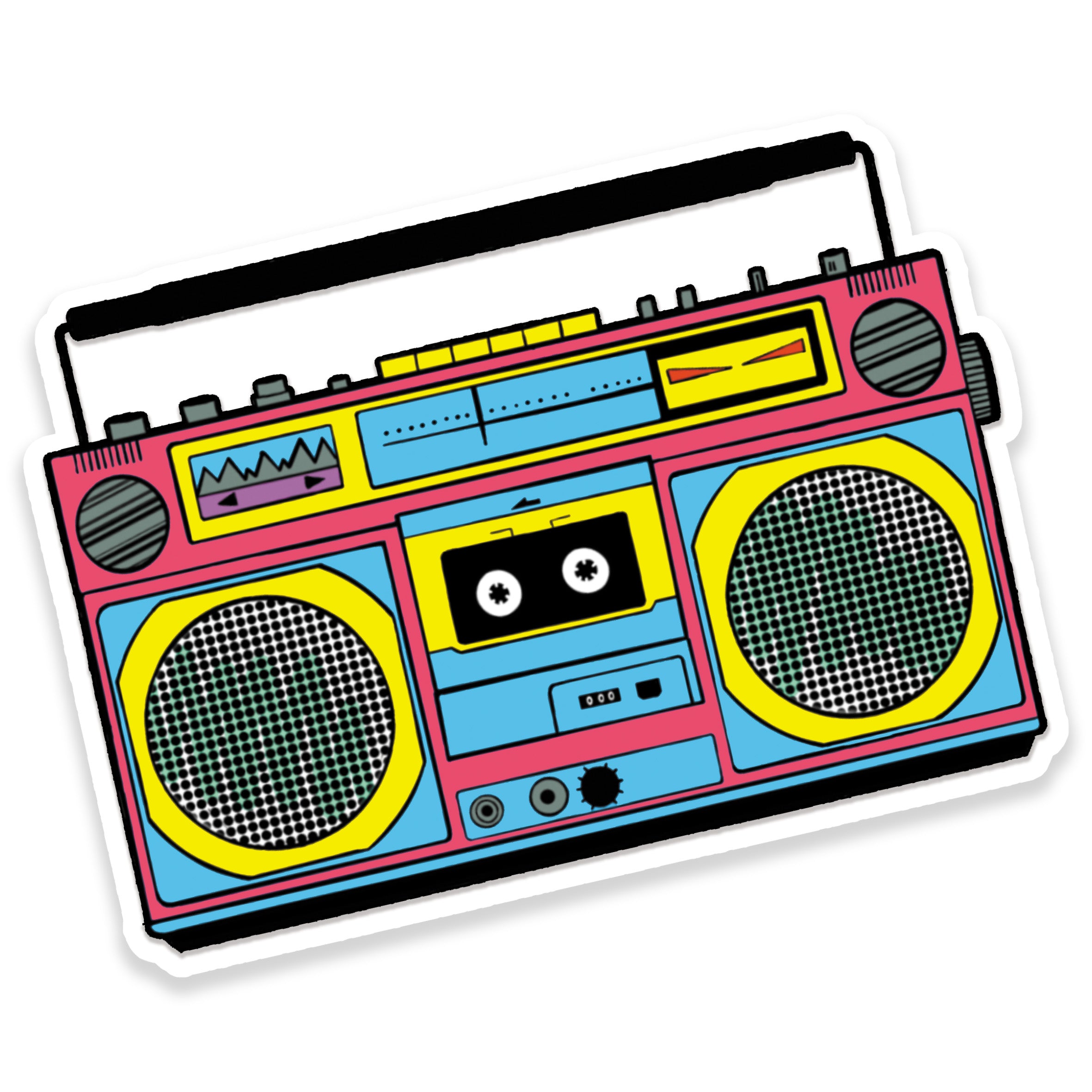 1980s Stylee Boombox Vinyl Sticker