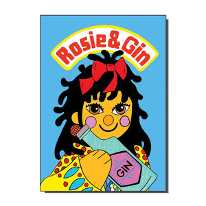 Rosie & Gin Greetings Card