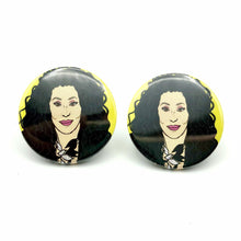 Load image into Gallery viewer, 1980s Stylee Cher Button Stud Earrings
