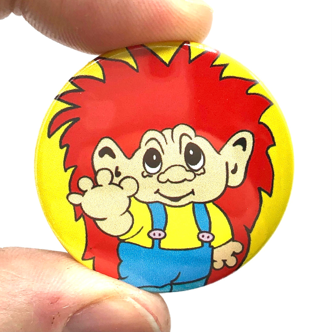 Cute Troll Button Pin Badge