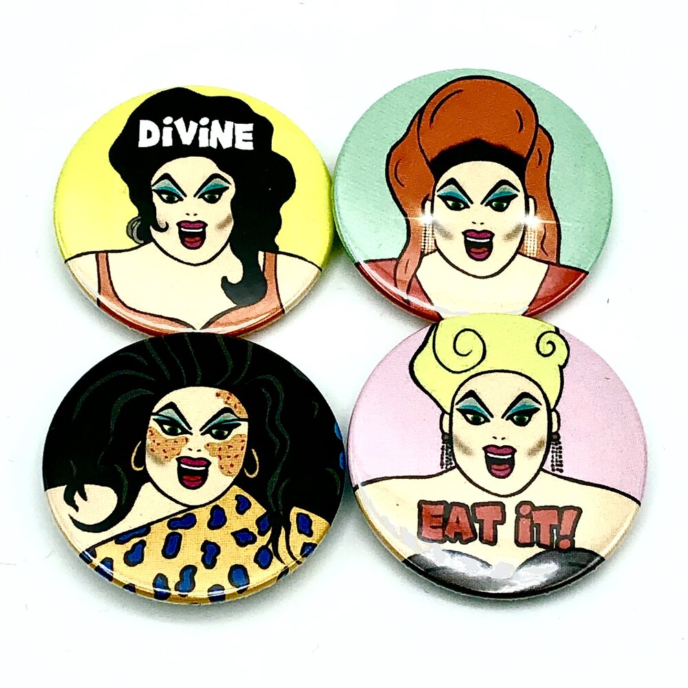 Divine Button Pin Badge Set