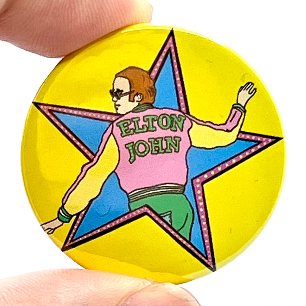 Elton John Button Pin Badge