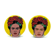 Load image into Gallery viewer, Frida Kahlo Button Stud Earrings
