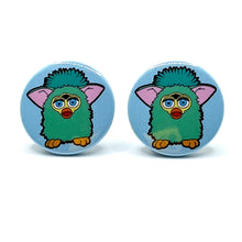 Load image into Gallery viewer, furby Inspired Button Stud Earrings
