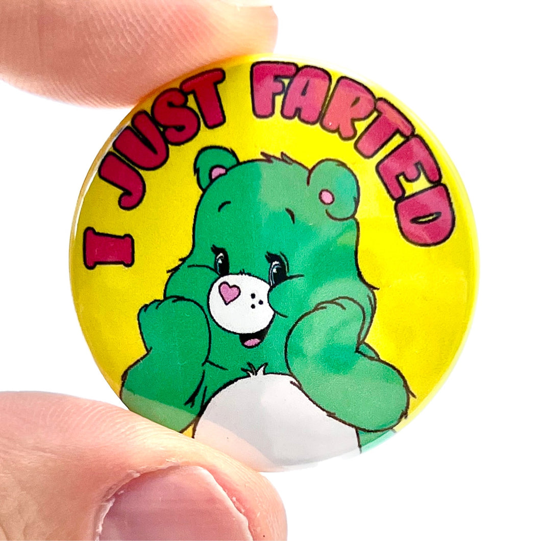 I Just Farted 1980s Inspired Button Pin Badge