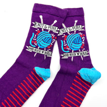 Load image into Gallery viewer, Knit and Purl And Rock &#39;N&#39; Roll Socks
