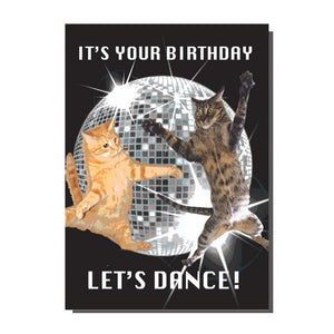 It's Your Birthday Let's Dance Cat Card