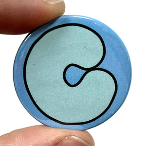 Letter C Button Pin Badge