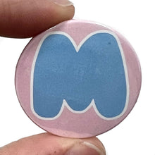 Load image into Gallery viewer, Letter M Button Pin Badge
