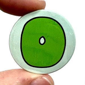Letter O Button Pin Badge