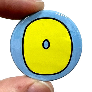Letter O Button Pin Badge