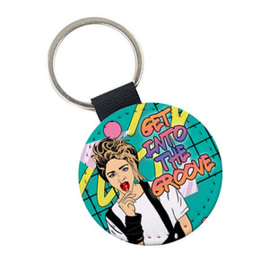 Into The Groove Glitter Keyring