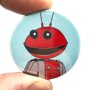 Mash Get Smash Inspired Alien Button Pin Badge