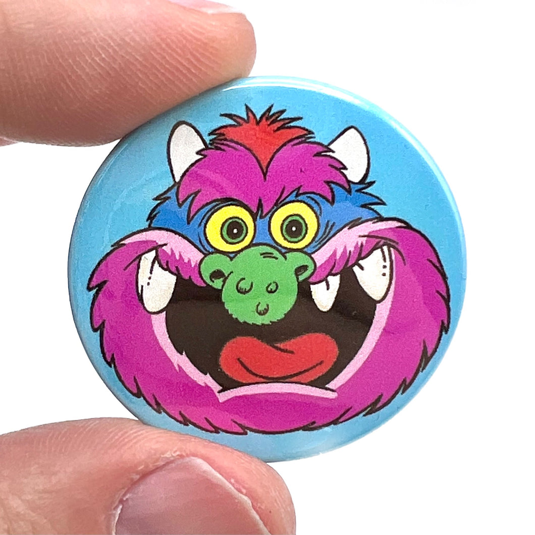 1980s My Pet Monster Inspired Button Pin Badge