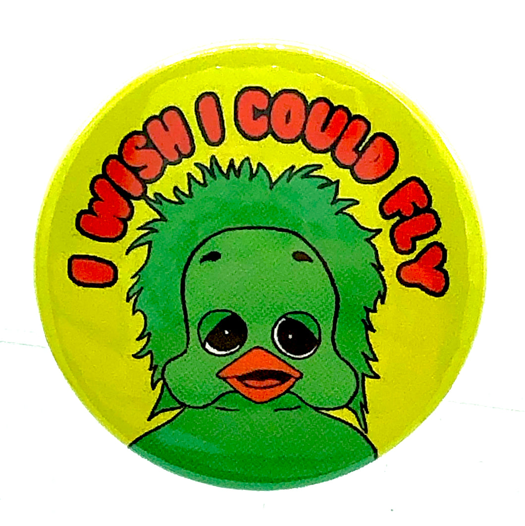 I Wish I Could Fly Button Pin Badge