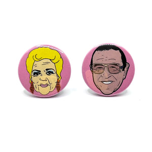 Pat And Frank Eastenders Inspired Button Stud Earrings