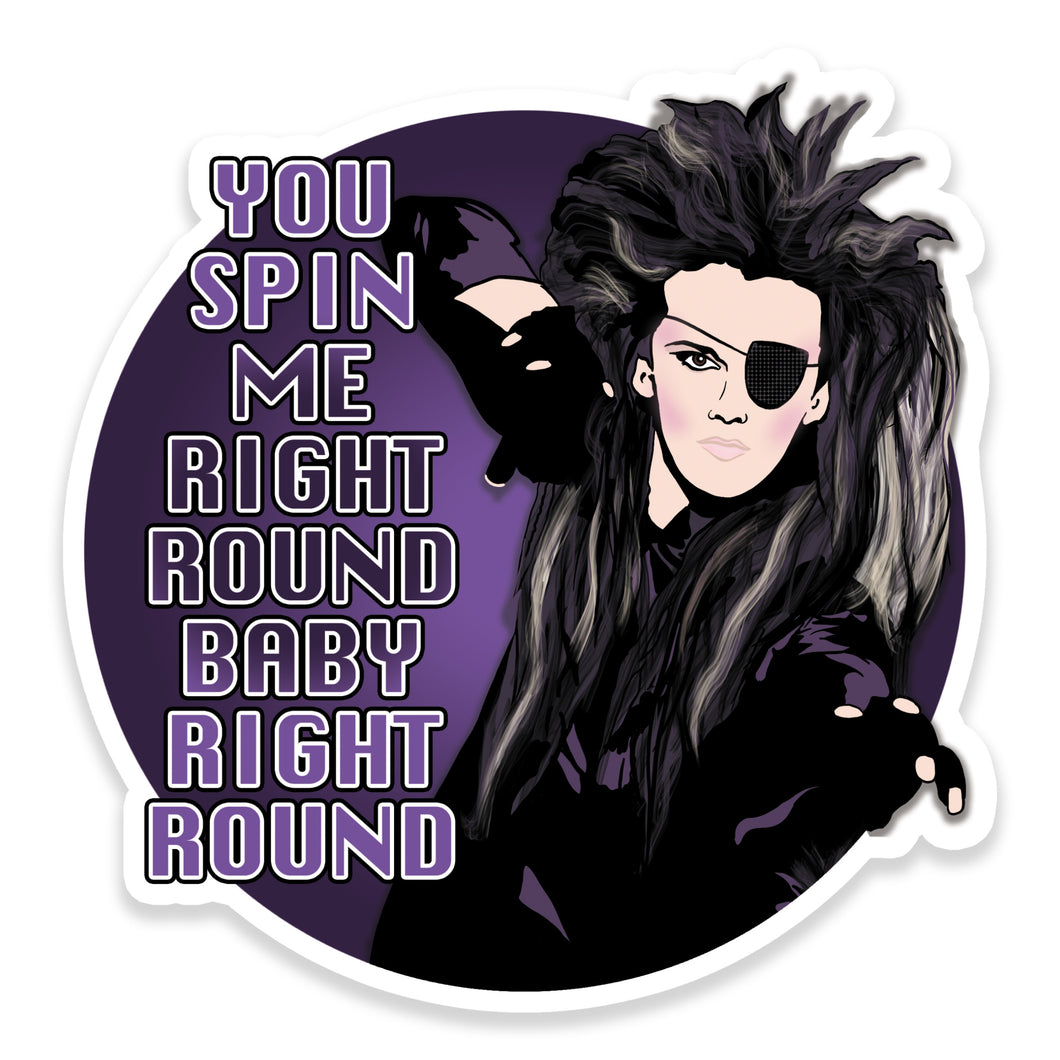 You Spin Me Round Pete Burns 1980s Inspired Vinyl Stickers