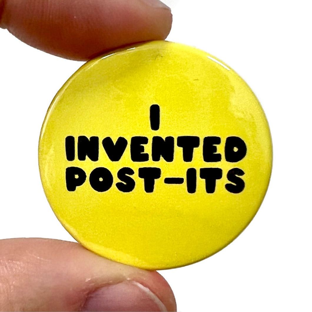 I Invented Post It's Romy and Michelle Film inspired Button Pin Badge