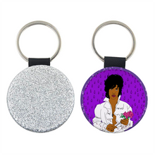 Load image into Gallery viewer, Prince Glitter Keyring
