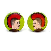 Load image into Gallery viewer, Punk Boy Button Stud Earrings
