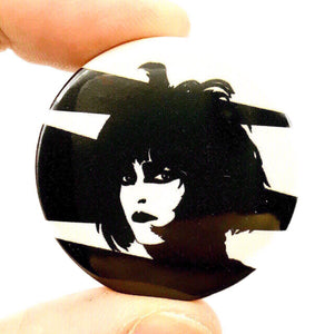Siouxsie And The Banshees Black And White Button Pin Badge