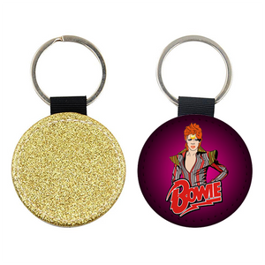 Bowie Glitter Keyring