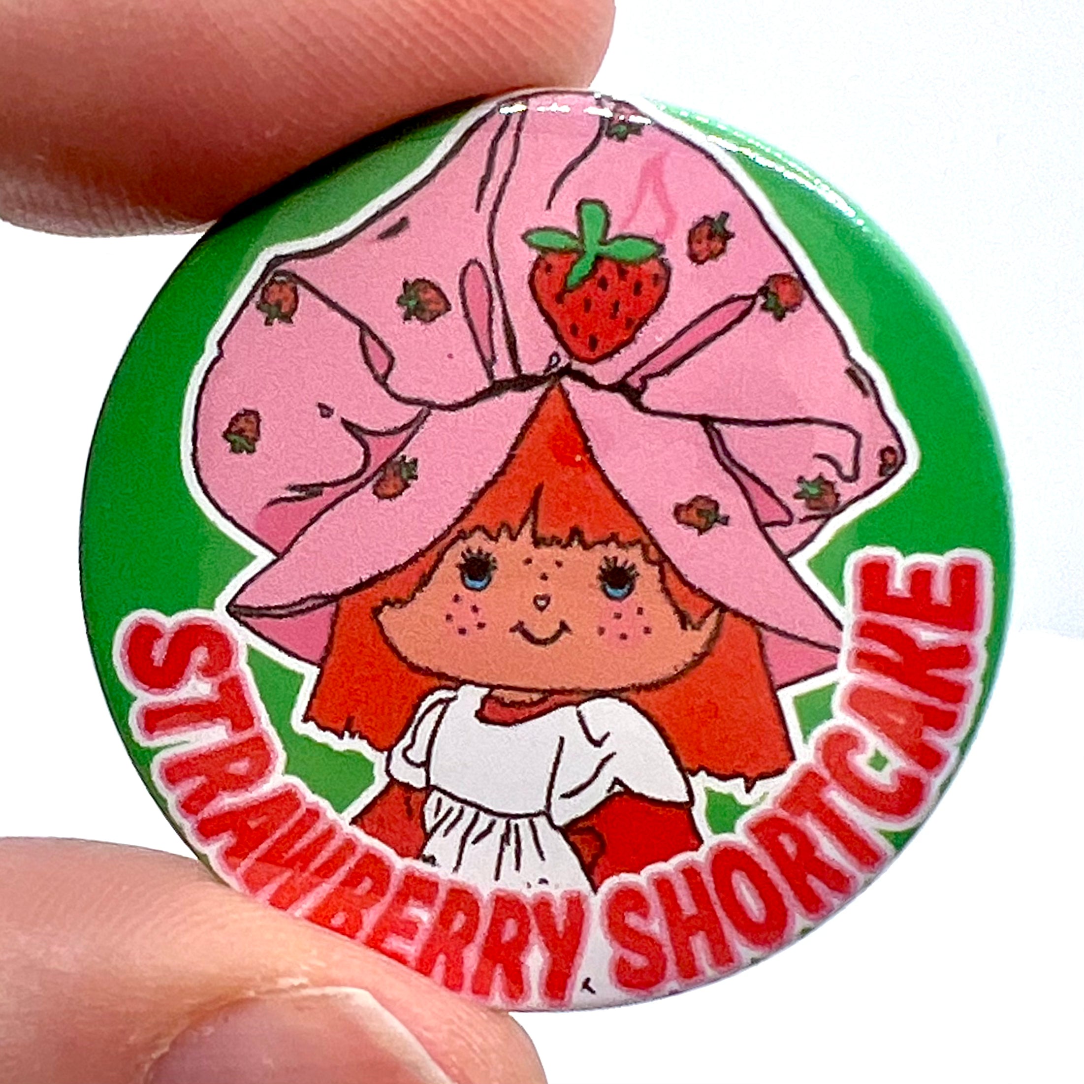 Strawberry Shortcake Inspired Button Pin Badge – Bite Your Granny