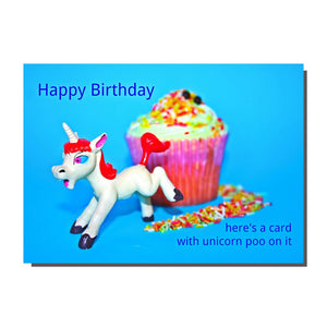 Unicorn Poo Birthday Card