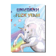 Load image into Gallery viewer, Unicorns Fuck Yeah Card
