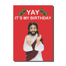Load image into Gallery viewer, &#39;Yay&#39; It&#39;s My Birthday Jesus Christmas Card
